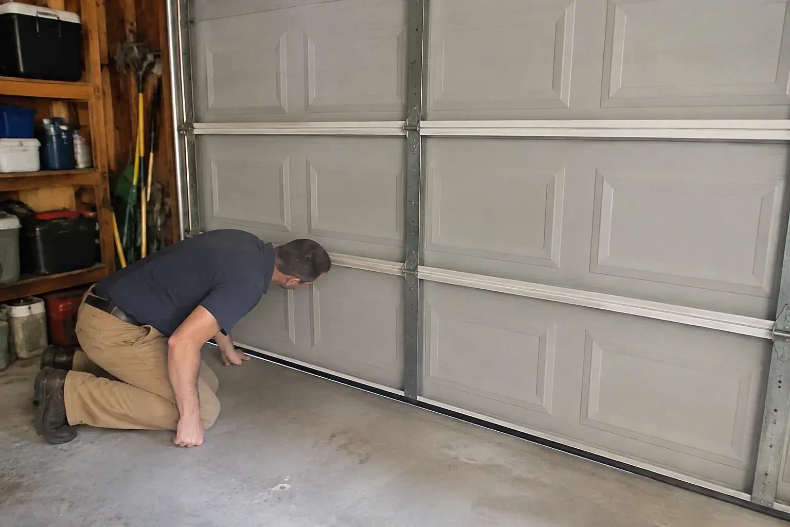 Illustrative garage doors scene — Garage Door Perimeter Weatherstrip, Holland Landing