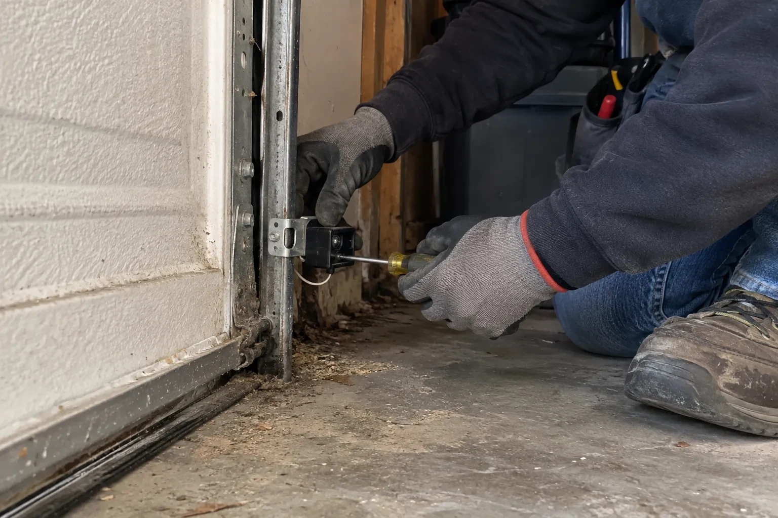 Illustrative garage doors scene — Photo-Eye Sensor Alignment or Replacement, East Gwillimbury